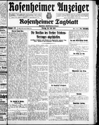 Rosenheimer Anzeiger Freitag 26. Juli 1918