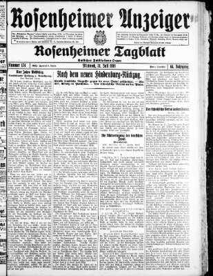 Rosenheimer Anzeiger Mittwoch 31. Juli 1918