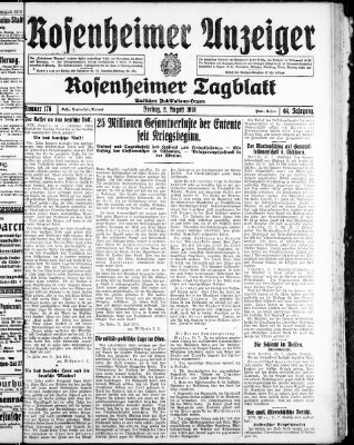 Rosenheimer Anzeiger Freitag 2. August 1918