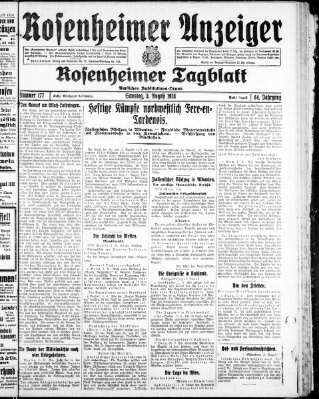 Rosenheimer Anzeiger Samstag 3. August 1918