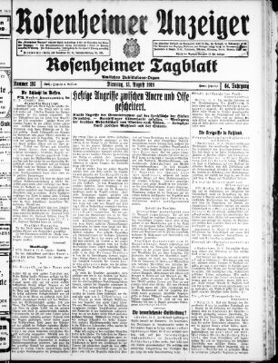 Rosenheimer Anzeiger Dienstag 13. August 1918