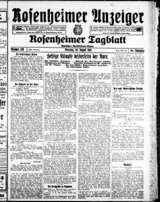 Rosenheimer Anzeiger Dienstag 20. August 1918