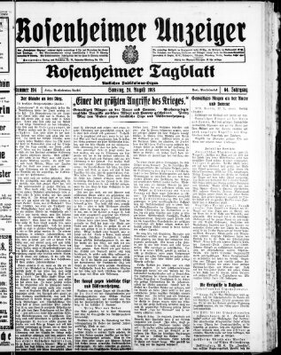 Rosenheimer Anzeiger Samstag 24. August 1918