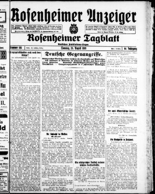 Rosenheimer Anzeiger Sonntag 25. August 1918