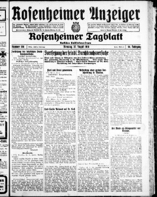 Rosenheimer Anzeiger Dienstag 27. August 1918