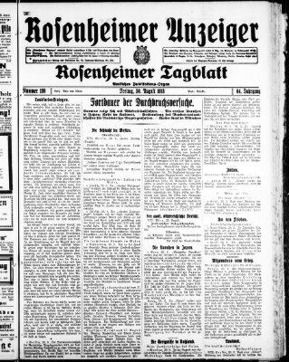 Rosenheimer Anzeiger Freitag 30. August 1918