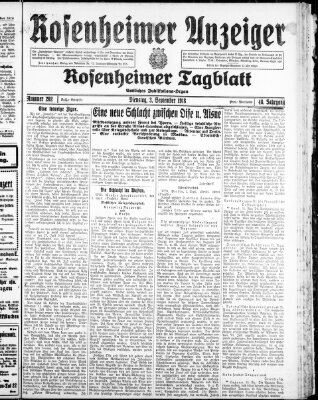 Rosenheimer Anzeiger Dienstag 3. September 1918