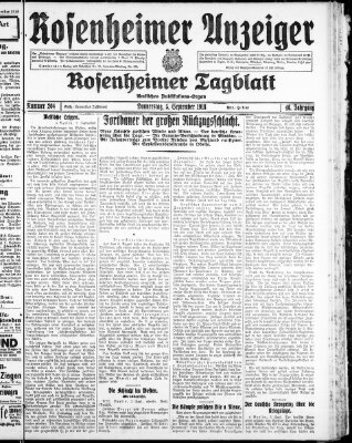 Rosenheimer Anzeiger Donnerstag 5. September 1918