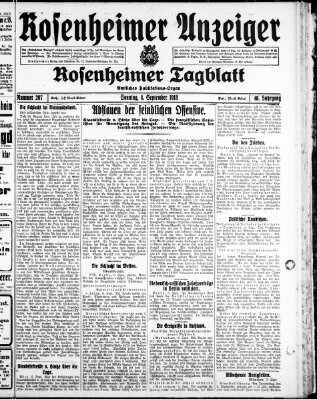 Rosenheimer Anzeiger Sonntag 8. September 1918