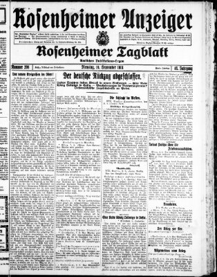 Rosenheimer Anzeiger Dienstag 10. September 1918