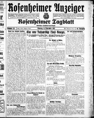 Rosenheimer Anzeiger Sonntag 15. September 1918