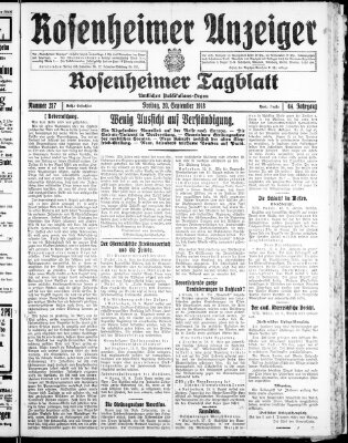 Rosenheimer Anzeiger Freitag 20. September 1918