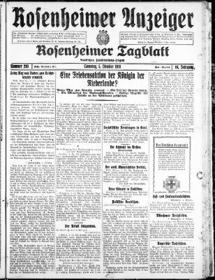 Rosenheimer Anzeiger Samstag 5. Oktober 1918