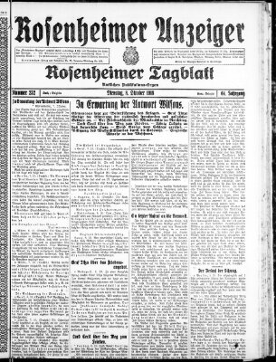 Rosenheimer Anzeiger Dienstag 8. Oktober 1918