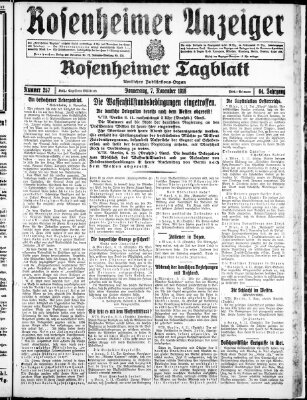 Rosenheimer Anzeiger Donnerstag 7. November 1918