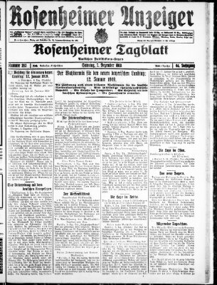 Rosenheimer Anzeiger Samstag 7. Dezember 1918