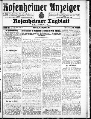 Rosenheimer Anzeiger Dienstag 10. Dezember 1918