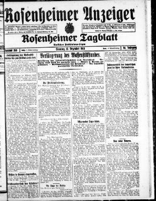 Rosenheimer Anzeiger Sonntag 15. Dezember 1918