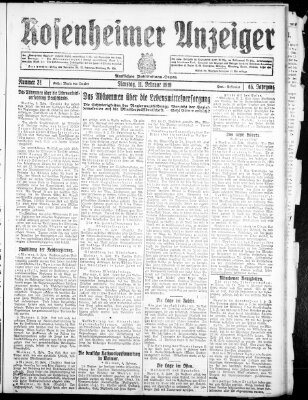 Rosenheimer Anzeiger Dienstag 11. Februar 1919