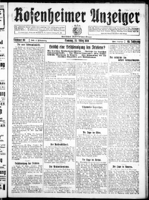 Rosenheimer Anzeiger Sonntag 23. März 1919