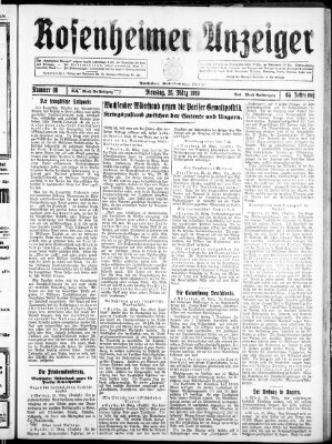 Rosenheimer Anzeiger Dienstag 25. März 1919