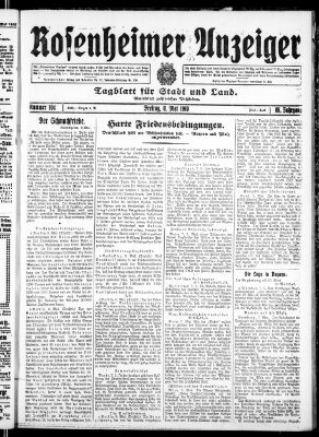 Rosenheimer Anzeiger Freitag 9. Mai 1919