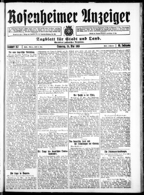 Rosenheimer Anzeiger Samstag 24. Mai 1919