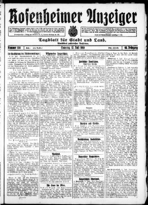 Rosenheimer Anzeiger Samstag 12. Juli 1919