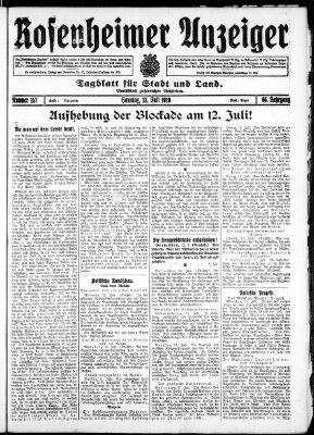 Rosenheimer Anzeiger Sonntag 13. Juli 1919