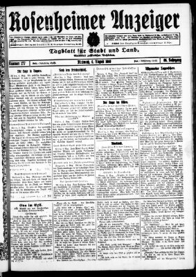 Rosenheimer Anzeiger Mittwoch 6. August 1919