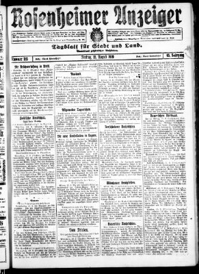 Rosenheimer Anzeiger Freitag 15. August 1919