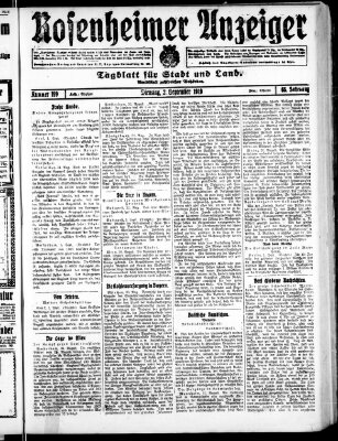 Rosenheimer Anzeiger Dienstag 2. September 1919