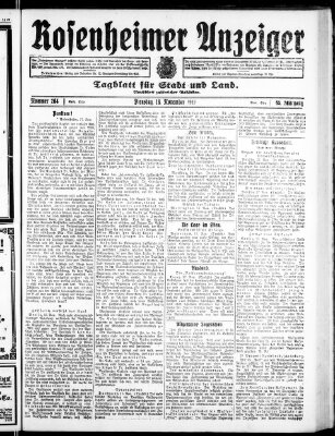 Rosenheimer Anzeiger Dienstag 18. November 1919