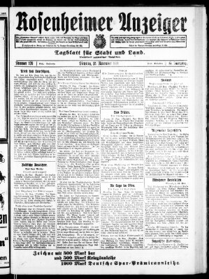 Rosenheimer Anzeiger Dienstag 25. November 1919