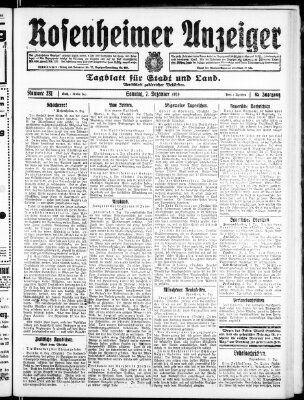 Rosenheimer Anzeiger Sonntag 7. Dezember 1919