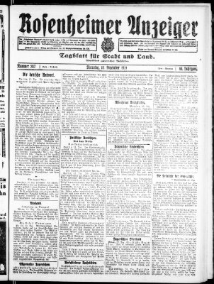 Rosenheimer Anzeiger Dienstag 16. Dezember 1919