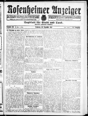 Rosenheimer Anzeiger Samstag 20. Dezember 1919