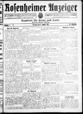 Rosenheimer Anzeiger Freitag 9. Januar 1920