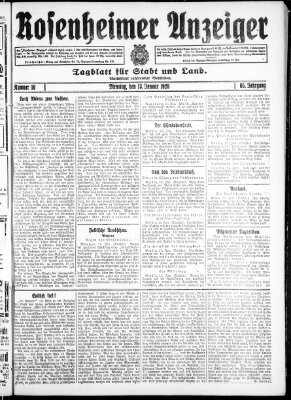 Rosenheimer Anzeiger Dienstag 13. Januar 1920