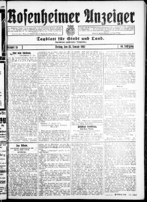 Rosenheimer Anzeiger Freitag 23. Januar 1920