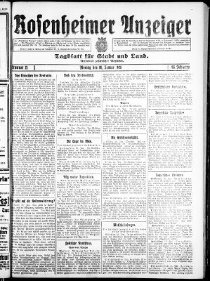 Rosenheimer Anzeiger Montag 26. Januar 1920