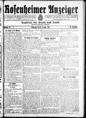 Rosenheimer Anzeiger Dienstag 27. Januar 1920