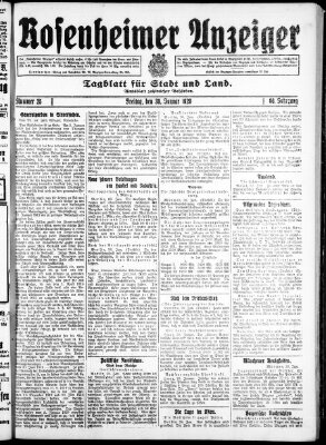 Rosenheimer Anzeiger Freitag 30. Januar 1920