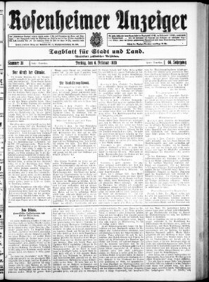 Rosenheimer Anzeiger Freitag 6. Februar 1920