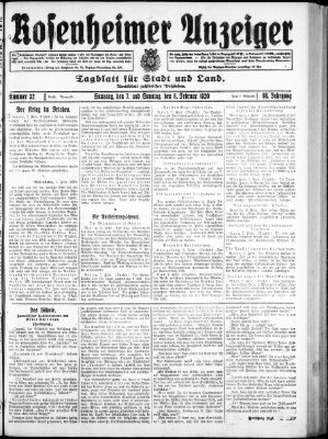 Rosenheimer Anzeiger Samstag 7. Februar 1920