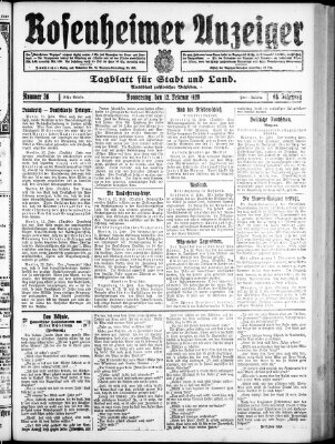 Rosenheimer Anzeiger Donnerstag 12. Februar 1920