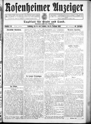 Rosenheimer Anzeiger Samstag 14. Februar 1920