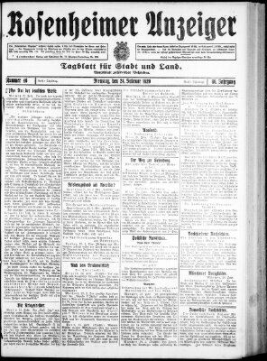 Rosenheimer Anzeiger Dienstag 24. Februar 1920