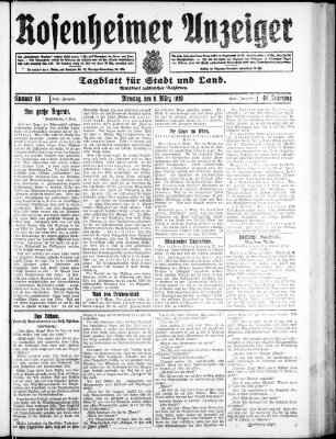 Rosenheimer Anzeiger Dienstag 9. März 1920