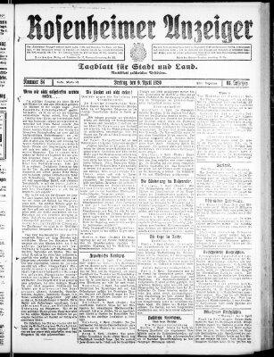 Rosenheimer Anzeiger Freitag 9. April 1920